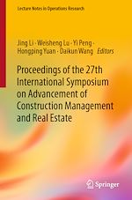 Télécharger le livre :  Proceedings of the 27th International Symposium on Advancement of Construction Management and Real Estate