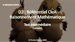 Télécharger le livre :  Test D2 : Référentiel CleA Raisonnement Mathématique -Test intermédiaire Complet