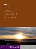 Télécharger le livre :  Matière et mémoire