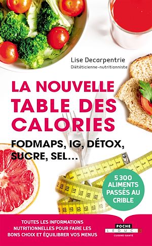 Téléchargez le livre :  La nouvelle table des calories : Fodmaps, IG, détox, sucre, sel...