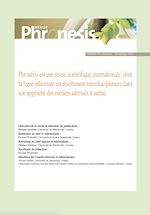 Télécharger le livre :  Phronesis. Vol. 10, numéro 1 | 2021. Varia