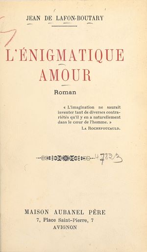 Téléchargez le livre :  L'énigmatique amour