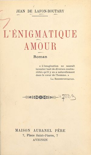 Téléchargez le livre :  L'énigmatique amour