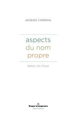 Télécharger le livre :  Aspects du nom propre