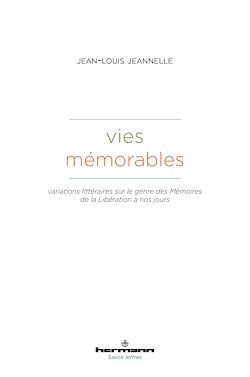 Télécharger le livre :  Vies mémorables