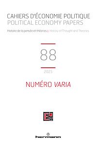 Télécharger le livre : Cahiers d'économie politique / Political Economy Papers n°88 : numéro Varia