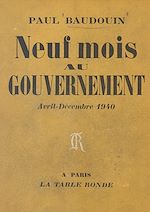 Download this eBook Neuf mois au gouvernement