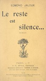 Télécharger le livre :  Le reste est silence...