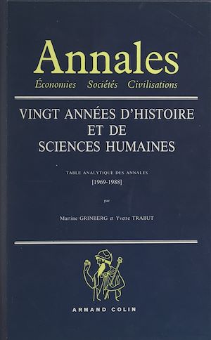 Téléchargez le livre :  Vingt années d'histoire et de sciences humaines