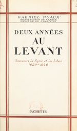 Download this eBook Deux années au Levant
