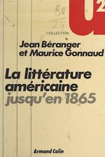 Download this eBook La littérature américaine jusqu'en 1865