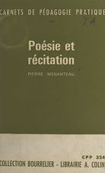 Download this eBook Poésie et récitation