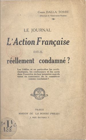 Téléchargez le livre :  Le journal l'Action française est-il réellement condamné ?