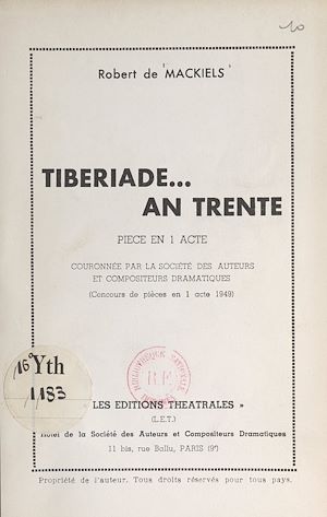 Téléchargez le livre :  Tibériade... an trente