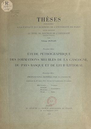 Téléchargez le livre :  Étude pétrographique des formations meubles de la Gascogne, du Pays basque et de leur littoral