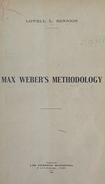 Télécharger le livre :  Max Weber's methodology