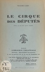 Télécharger le livre :  Le cirque des députés