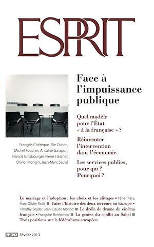 Téléchargez le livre :  Esprit février 2013 - Face à l'impuissance publique