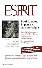 Télécharger le livre :  Esprit novembre 2013 - Paul Ricoeur, la pensée sans nostalgie